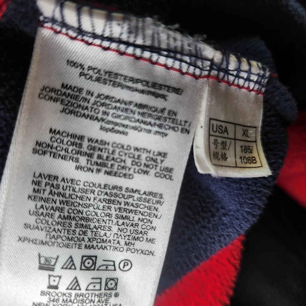 Brooks Brothers 1/4 Zip Sweater Men's XLarge Red Long Sleeve Pullover
